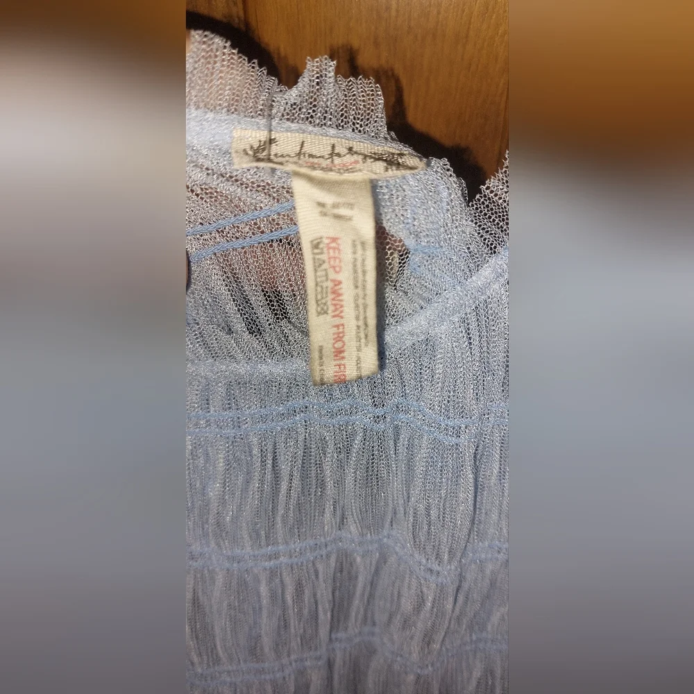 Free People Smock About It Slip Dress in Lake Life Blue